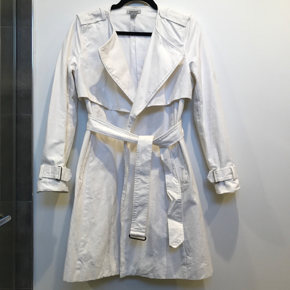 DKNY White Trench Coat